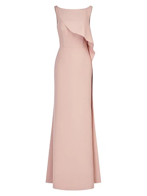 Anabella Draped Ruffle Gown