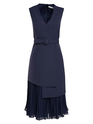 Nadia Pleated Underlay Cocktail Dress