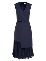 Nadia Pleated Underlay Cocktail Dress