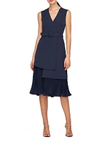 Nadia Pleated Underlay Cocktail Dress