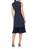 Nadia Pleated Underlay Cocktail Dress