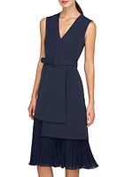 Nadia Pleated Underlay Cocktail Dress