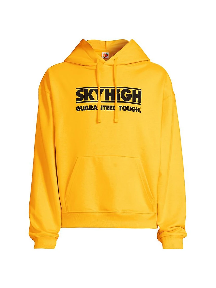 Construction Logo Cotton Hoodie