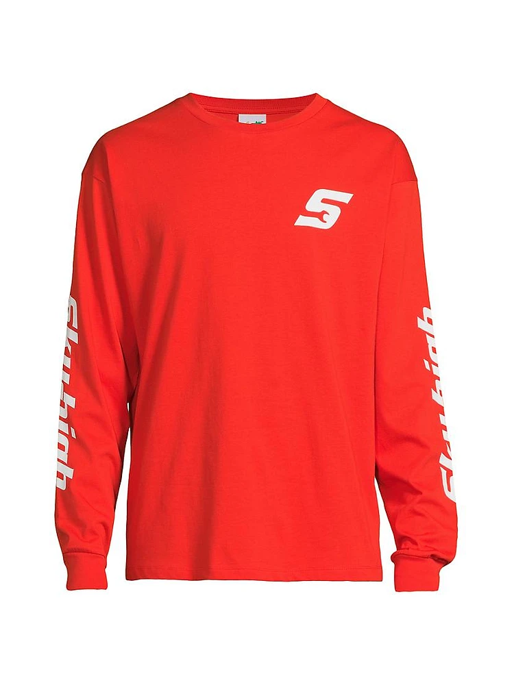 Construction Logo Cotton Long-Sleeve T-Shirt