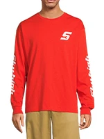 Construction Logo Cotton Long-Sleeve T-Shirt