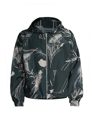 Desert Brush Print Ripstop Packable Hooded Jacket