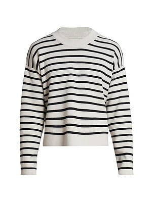 Striped Cotton-Blend Sweater