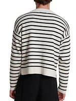 Striped Cotton-Blend Sweater