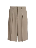 Wool-Blend Long Bermuda Shorts