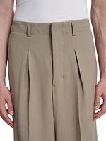 Wool-Blend Long Bermuda Shorts