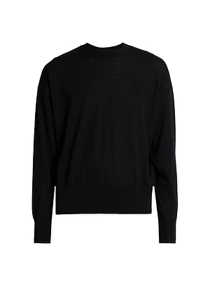 Ami De Coeur Wool Crewneck Sweater