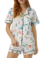 Just Married Boxer Short-Sleeve Pajama Set