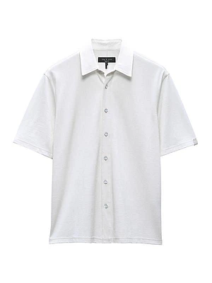 Ds-W-Ss-Knit Cupro Dalton Shirt-Ivory