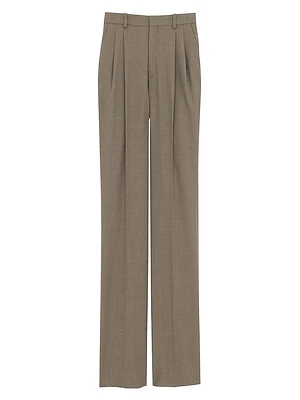 High-Waisted Pants Wool