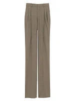 High-Waisted Pants Wool