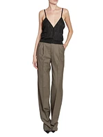 High-Waisted Pants Wool