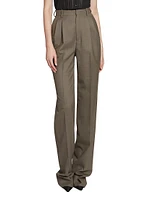 High-Waisted Pants Wool