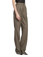 High-Waisted Pants Wool