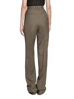 High-Waisted Pants Wool