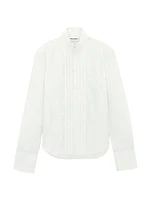 Pleated Shirt Cotton Poplin