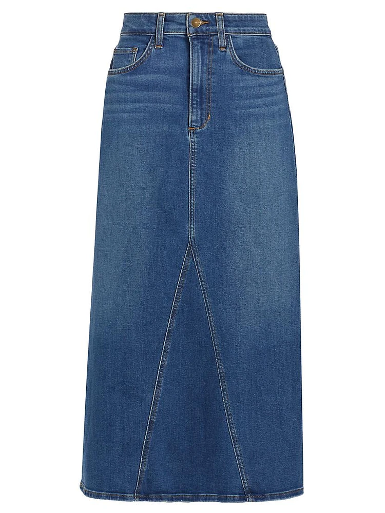 The Tulie Denim Midi-Skirt