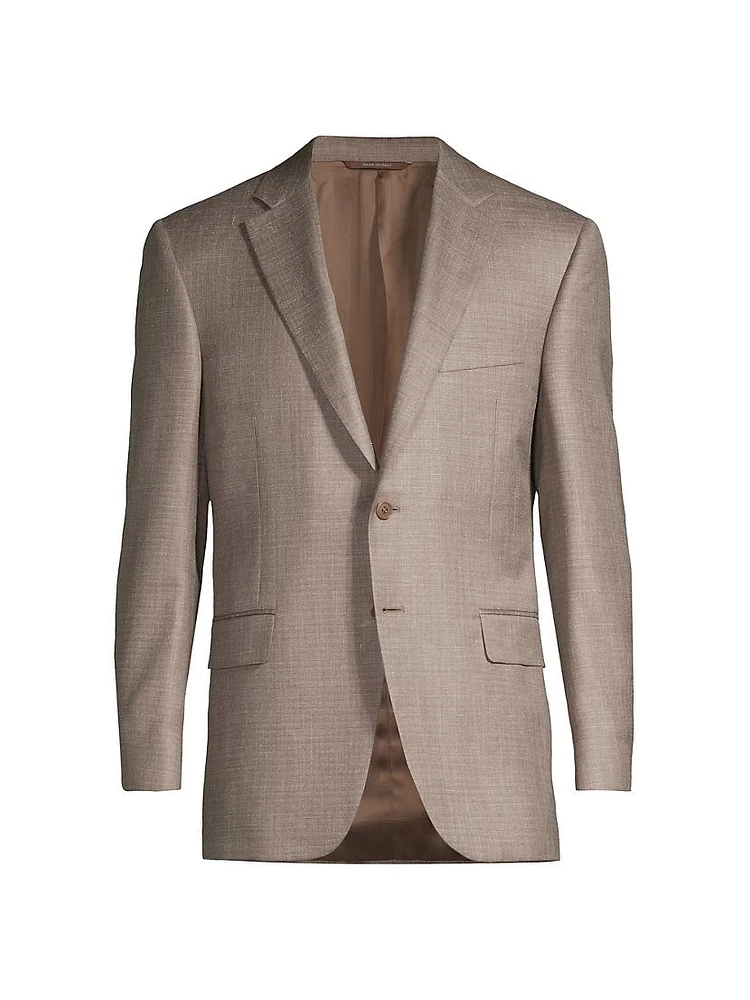 Siena Herringbone Wool & Silk-Blend Two-Button Sport Coat