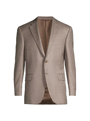 Siena Herringbone Wool & Silk-Blend Two-Button Sport Coat