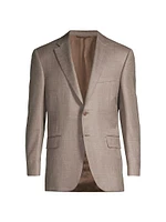 Siena Herringbone Wool & Silk-Blend Two-Button Sport Coat