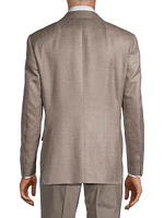 Siena Herringbone Wool & Silk-Blend Two-Button Sport Coat