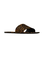 Carlyle Slides Leopard Grosgrain