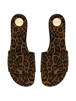 Carlyle Slides Leopard Grosgrain