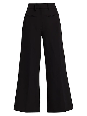 Wide-Leg Cropped Pants