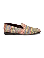 Mario Patchwork Cotton Loafers