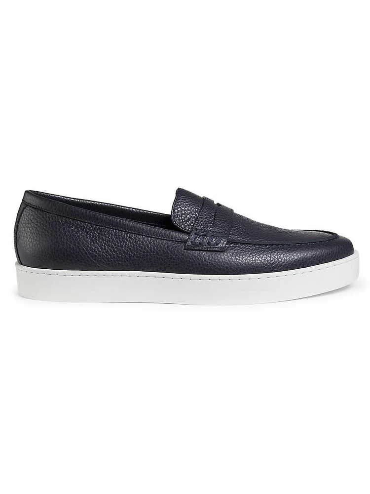 Ellis Grained Leather Loafers