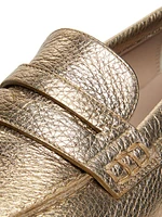 Perry Metallic Leather Loafers