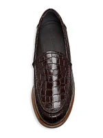 Ralone Embossed-Leather Loafers