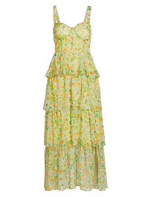 Midsummer Tiered Floral Maxi Dress