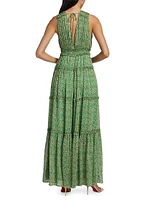 Edessa Floral Chiffon Maxi Dress