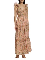 Fritillaria Floral Cut-Out Maxi Dress