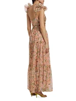 Fritillaria Floral Cut-Out Maxi Dress