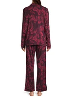 Cotton-Blend Floral 2-Piece Pajama Set