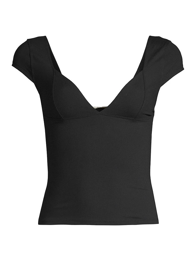 Duo Cap-Sleeve Corset Top