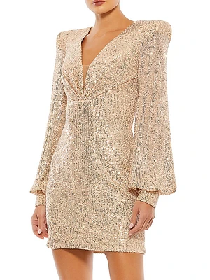 Sequined Structured Minidress