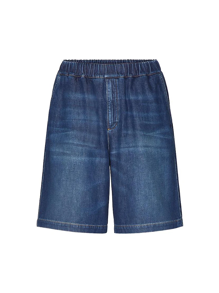 Denim Chambray Bermuda Shorts