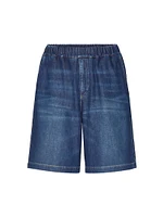 Denim Chambray Bermuda Shorts