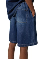 Denim Chambray Bermuda Shorts