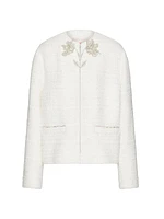 Embroidered Glaze Tweed Jacket