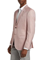 Silk-Breasted Single-Breasted Blazer