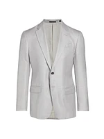 Woven Two-Button Blazer