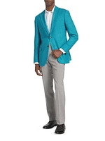 Wool-Blend Two-Button Blazer